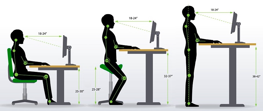 Example of Standing Desk Posture