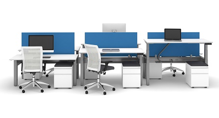 Blue Standing Desks from AMQ Solutions